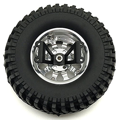 Metal Spare Tire Rack,RC Rear Spare Tyre Tire Bracket Wheel Holder Carrier Decoration Accessories Compatible with Axial SCX10 D90 Tamiya CC01 Wrangler Tra-xxas TRX4 1/10 RC Crawler Car