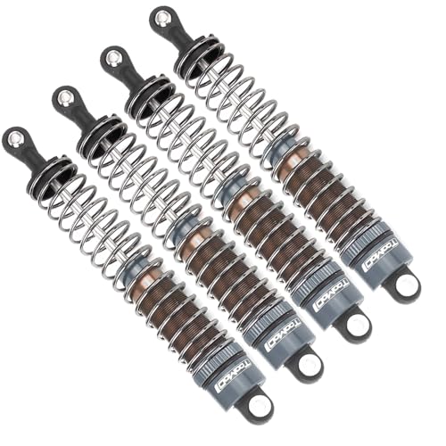 90MM Oil Shock Absorbers Upgrade Compatible with 1/10 RC Crawlers | Fits Tamiya ClodBuster / Bullhead / TRX4 / Axial / D90 - Oil Damper Upgrade - Gray - color: Gray