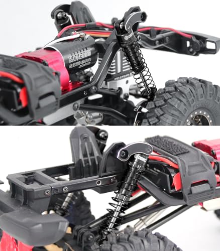 OGRC 60mm Long Travel RC Shock Absorber Oil Damper for TRX4M 1/18 RC Car | Oil-filled, Aluminum, for Traxxas TRX4M Upgrade Parts, Black - color: Black