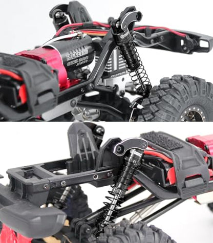 OGRC 60mm Long Travel RC Shock Absorber Oil Damper for TRX4M 1/18 RC Car | Oil-filled, Aluminum, for Traxxas TRX4M Upgrade Parts, Black - color: Black