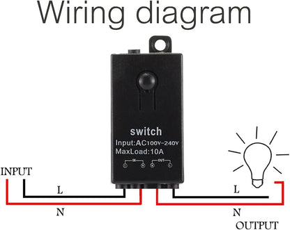 Wireless Light Switch,3 Way Mini Remote Switch AC 110V/120V/220V/240V/10A Relay Wireless Light Switch with 328FT Long Range for Motor,Lamps,LED Lights,Fans. - size: 110V-240V 3way remote switch-10A Relay
