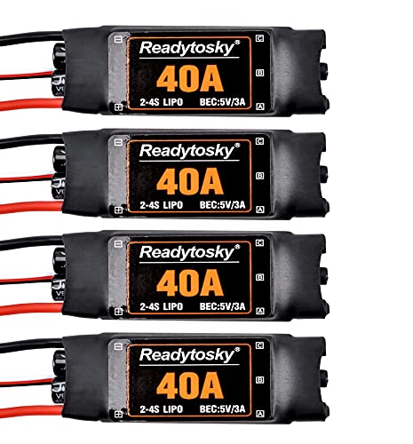 Readytosky 2-4S 40A Brushless ESC Electronic Speed Controller 5V/3A BEC | For F450 450mm S500 ZD550 RC Helicopter Quadcopter(4PCS)