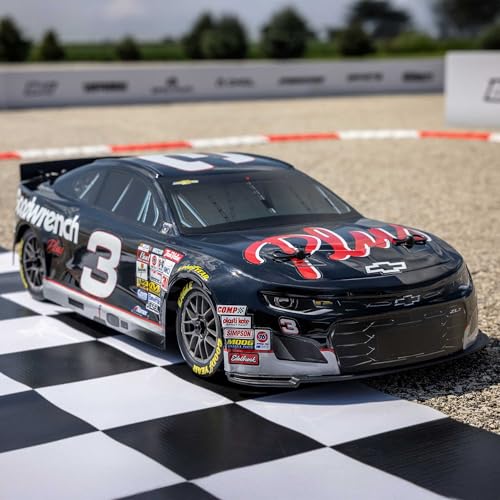 Losi 1/12 NASCAR RC Race Car RCR No. 3 GM Goodwrench Chevrolet ZL1 2S AWD RTR Brushed On-Road Battery & Charger Included Black LOSF1122503