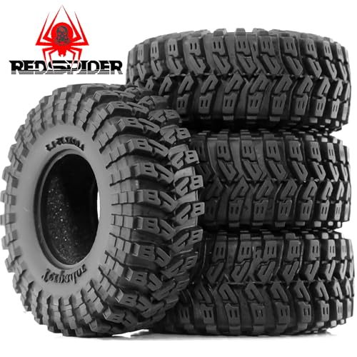 REDSPIDER•1.3'' Crawler Tires OD 2.75'' (4PCS) for 1/18 1/24 TRX4M SCX24 AX24 FCX18 FCX24 RC Crawler Car (Tires)