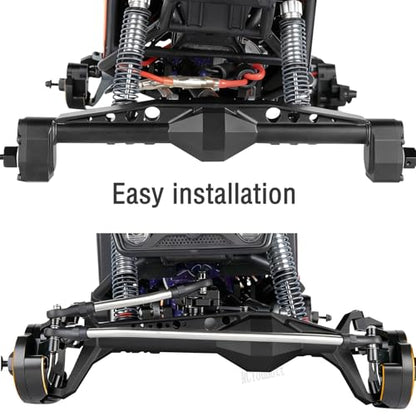 RC Upgrades Part Portal Axles for 1/10 DIY SCX10 SCX10 II,Capra 1.9 UTB 4X4 4WD,RCYouHott 1/10 Capra 1.9 UTB & SCX10 RC Crawler Car Aluminum Front Rear Axle,Black - color: Black-(upgrades Part）