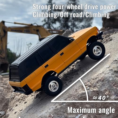 LDRC 1/18 Rc Climbing Car Ld18401 4wd Off-Road Vehicle Professional Adult Model Remote Control Crawler Cars (Yellow)