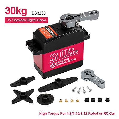 30KG Digital servo high Torque Full Metal Gear Waterproof, Suitable for RC Model Remote Control car with a Control Angle of 180° - style: 1Pcs 30kg