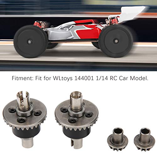 Alomejor 1/14 RC Car Differential, Metal Diff Drive Gear Wheel Set RC Differential Gears 1/14 144001 RC Car