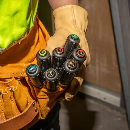 Klein Tools 631 Tool Set, Made in USA, Nut Driver Set w/Hex Nut Sizes 3/16, 1/4, 5/16, 11/32, 3/8, 7/16 and 1/2-Inch on 3-Inch Full Hollow Shaft, 7-Piece - style: Non-Magentic