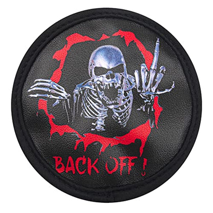 1/10 RC Simulation Leather Spare Tires Cover Accessories Compatible with Traxxas TRX-4 Tamiya CC01 Axial SCX10 Wraith D90 Redcat HSP 1/10 RC Crawler Truck (Back Off) - style: Back Off