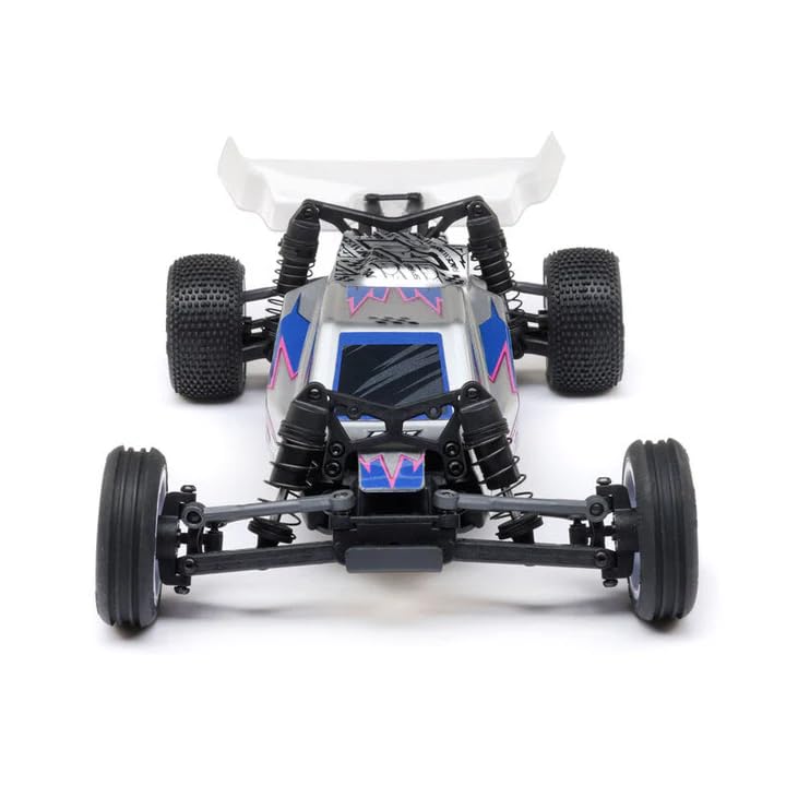 Helidirect Losi RC Car Micro-B 2WD Brushed Mini RC Buggy 1/24 Scale RTR Assemble Kit - Remote Control Car, RC Cars, Micro Racing RC Buggy 1/24 Scale (Silver - LOS00007T2) - color: Silver - Los00007t2