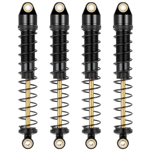 MOHERO 4Pcs RC Oil Filled Shocks - 80/90/100/110/120mm Shock Absorbers Kit for Most 1/10 RC Crawlers Like Axial SCX10 II III D90 CC01 Gen7 Gen8 CC01 Wraith RR10, etc (100MM) - size: 100MM