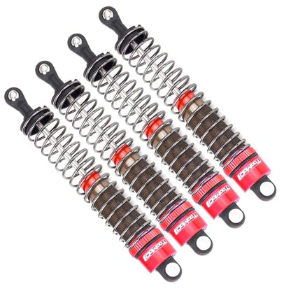 90MM Oil Shock Absorbers Upgrade Compatible with 1/10 RC Crawlers | Fits Tamiya ClodBuster / Bullhead / TRX4 / Axial / D90 - Oil Damper Upgrade - Red - color: Red