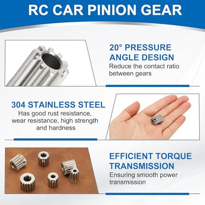 uxcell 1 Mod 10T Spur Gear 6mm Bore, 304 Stainless Steel Pinion Gear, 20°Pressure Angle, for Spur Rack and RC Model Car or Motor DIY - size: 1 Mod 10T, 6mm