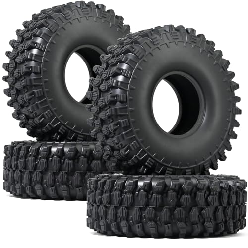 1.9" Rocks Tires 120 * 45mm Rubber Tyre Set for 1/10 RC Crawler Axial SCX10 90046 SCX10 III AXI03007 Tamiya CC01 D90 D110 (4PCS)