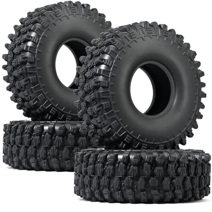 1.9" Rocks Tires 120 * 45mm Rubber Tyre Set for 1/10 RC Crawler Axial SCX10 90046 SCX10 III AXI03007 Tamiya CC01 D90 D110 (4PCS)