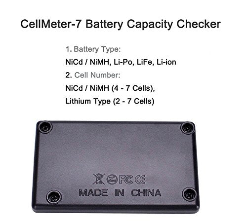 RC CellMeter-7 Digital Battery Capacity Checker Controller Tester for LiPo LiFe Li-ion NiMH Nicd