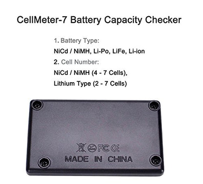 RC CellMeter-7 Digital Battery Capacity Checker Controller Tester for LiPo LiFe Li-ion NiMH Nicd
