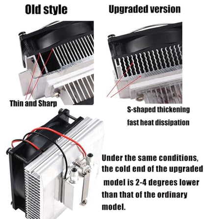 Semiconductor Refrigeration Cooler Full Kit DIY Peltier 12V TEC1-12706 Heatsink Thermoelectric Cooler Peltier Water Cooling System for Fish Tank Refrigeration +12V 100W Switch Power Supply Driver