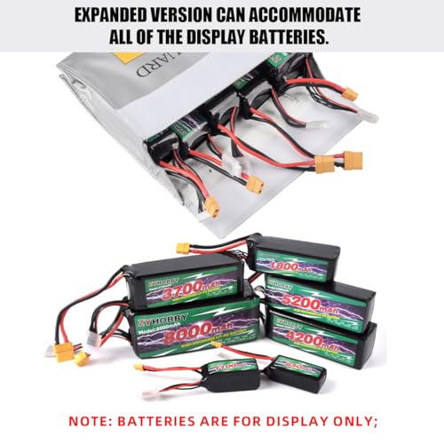 Fireproof Explosionproof Battery Storage Guard Pouch for Lipo Charge and Storage (7.08 * 9.06in) - size: 7.08 * 9.06in