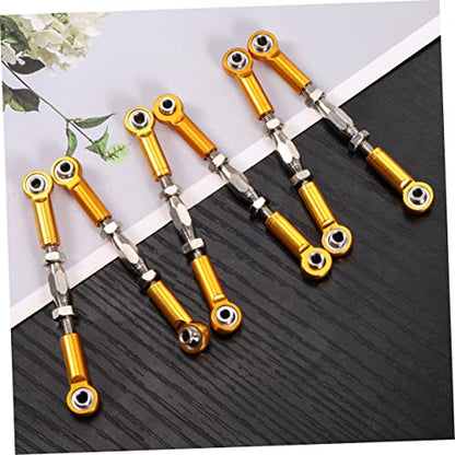 Kisangel 6pcs Rc Car Rod Linkage Kit Turnbuckle Rods CNC Machined for Link Truck Parts - color: Yellow