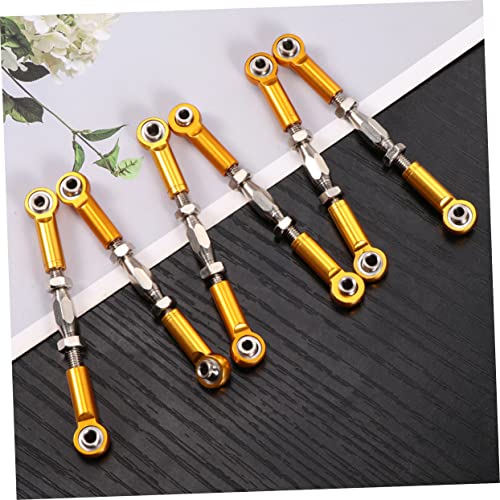 Kisangel 6pcs Rc Car Rod Linkage Kit Turnbuckle Rods CNC Machined for Link Truck Parts - color: Yellow