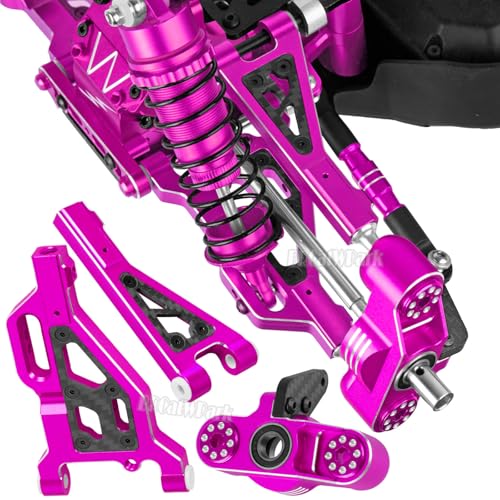 RC Upgrades Part for 1/8 Typhon 6s BLX,1/7 Felony Infraction 6S BLX Limitless,Front Rear Suspension A-Arms,Steering Blocks,Caster Block,Turnbuckles Camber Links w/25T Servo,Pink - color: Pink - (Rc Upgrades)