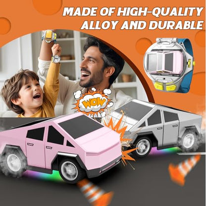 Watch Remote Control Car Toy, 2.4 GHz Mini RC Cars Watch Toy with LED Lights USB Charging Wrist Controlled Small Racing Car Interactive Game Toys for Kids Boy Girl Birthday Christmas