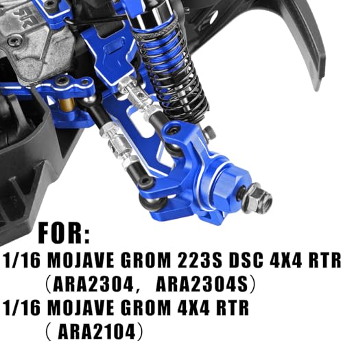 RC Suspension Arms Upgrades Parts for 1/16 Mojave Grom 223S DSC 4X4 RTR,1/16 Mojave Grom 4X4 RTR,Aluminum Front Rear Suspension A Arms Set Hops Up,Replace ARA330839+ARA330840,Navy Blue - color: Navy Blue(suspension Arms)