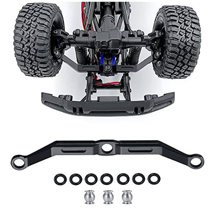 RCLIONS Aluminum Steering Link for 1/18th TRX4M RC Crawler Car Upgrades (Black) - color: Black