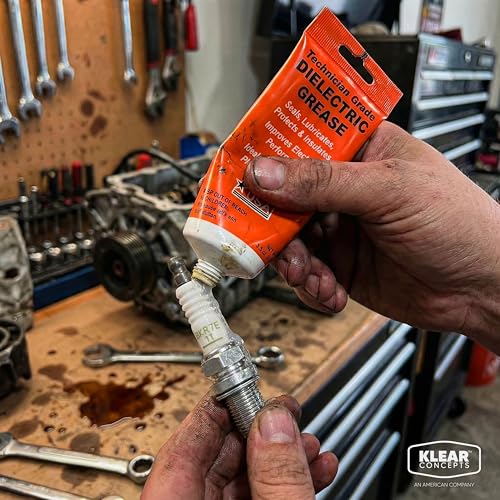 Dielectric Grease, Non-Conductive Technician Grade Silicone Grease, 3.3 oz | Klear Concepts Silicone Electrical Grease for Connectors, Spark Plugs & Rubber Parts, Automotive Formula, Made in the USA