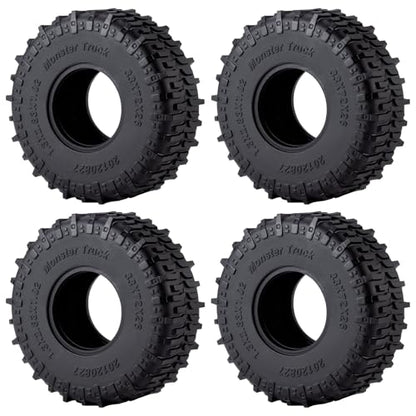 4PCS 1.3" Beadlock Tires with Foam Insert for 1/18 1/24 Axial SCX24 AX24 TRX4M RC Crawler Truck Car Upgrade Parts (A Style) - color: *a Style