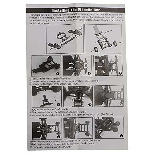 M16108 Wheelie Bar Assembly Accessories Spare Parts for 1：16 Scale 16889 16889A 16890 16890A RC Cars