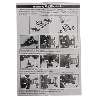 M16108 Wheelie Bar Assembly Accessories Spare Parts for 1：16 Scale 16889 16889A 16890 16890A RC Cars
