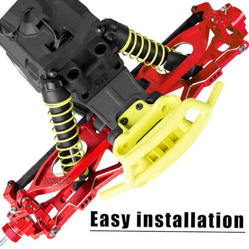 RC Aluminum Front Rear A Arms Upgrades Part for 1/10 Gorgon 4X2 2WD Gorgon Monster Truck(ARA3230T1),Alloy Front Rear Suspension A Arms Hops Up,Red(6PCS) - color: Red(6pcs)