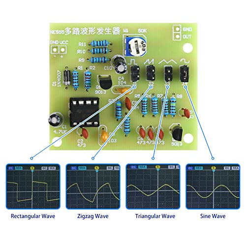 Soldering Practice Kit DIY Multiplex Waveform Generator Plug-in Circuit Kit Learn Soldering Kit for Beginners - style: DJJ002