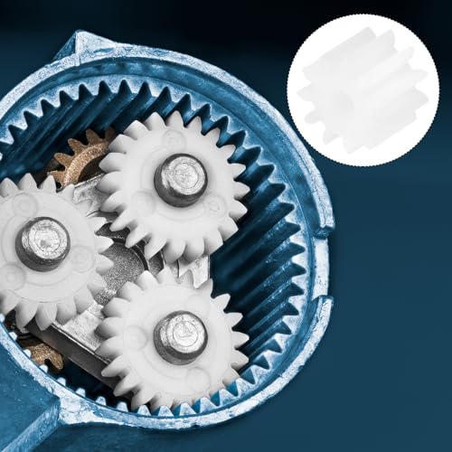 MECCANIXITY 20 Pcs Plastic Gears 11 Teeth Plastic Motor Gear Model 112A Reduction Gear for RC Car Model DIY Robot (White, Module 0.5) - style: 11 Teeth