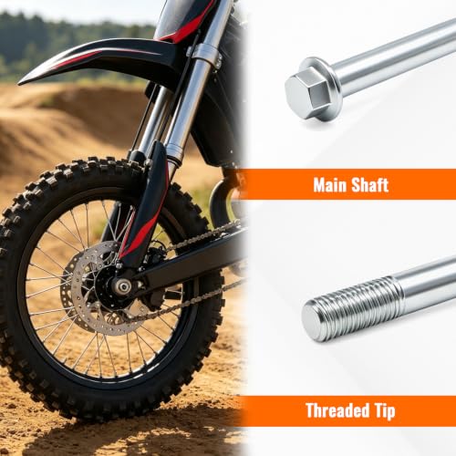 Minho 12mm 180mm Front Rear Axle with Bush 20mm 10mm 5mm Fit for PIT PRO Dirt Bike Scooter QUAD ATV - size: 12-180mm