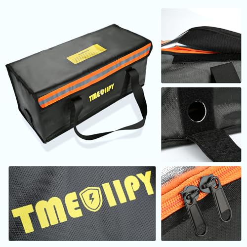 TMEOIIPY Ebike Battery Bag - Large Capacity Safe Fireproof Lipo Bag for Charging and Storage - Portable Ebike Accessory (20 x 6.3 x 6.3in) - style: 22 X 9.5 X 9.5in