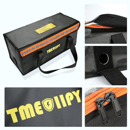TMEOIIPY Ebike Battery Bag - Large Capacity Safe Fireproof Lipo Bag for Charging and Storage - Portable Ebike Accessory (20 x 6.3 x 6.3in) - style: 22 X 9.5 X 9.5in