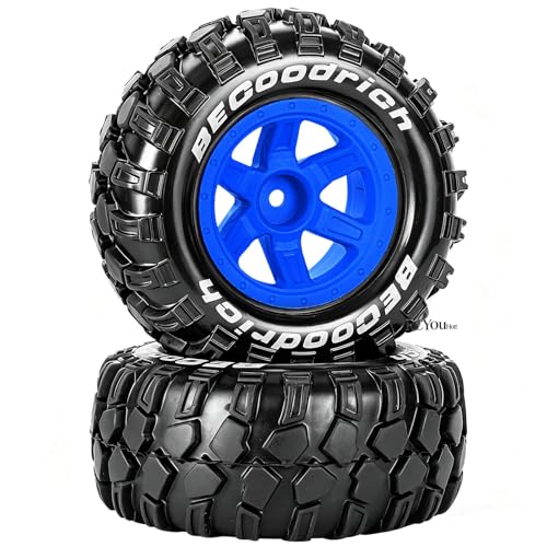 RC Wheels and Tires Off Road Monster Truck TRX E-REVO Summit HPI SAVAGEGT-2XS REDCAT Volcano-16 for 1/12 1/14 1/16 E-REVO RC 16208 16209 16210,Rc Plastic Wheels,Navy Blue - color: Navy Blue- (Rc Wheels Tires)