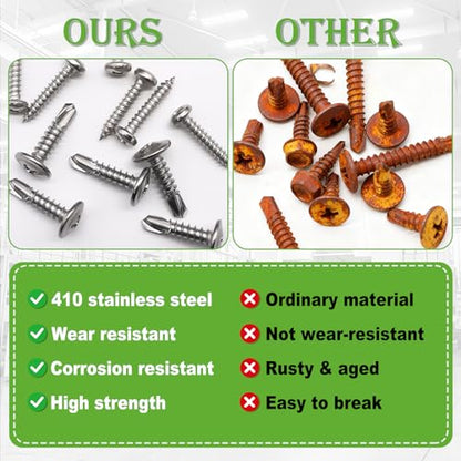 mxuteuk 1505PCS #8#10 & M2 M3 M4 Self Tapping Screws Kits,410 Stainless Steel Truss Head Self Drilling Screws and Carbon Steel Phillips Pan Head Self Tapping Screws for Plastic,Wood - size: SV #8 #10 & M2 M3 M4 Kit, style: Truss & Pan Head