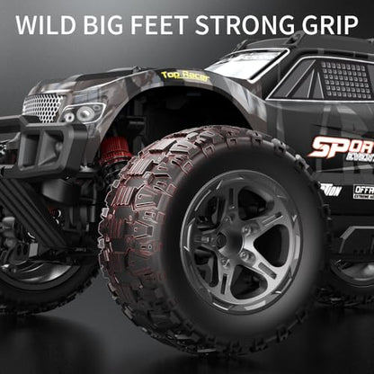 X-Verse KF10 1/10 RC Cars for Adults Fast 50KM/H, RC Trucks Offroad Waterproof with 3S Battery, 4WD High Speed All Terrain RC Truggy (3 Battery) - color: Kf10 Gray