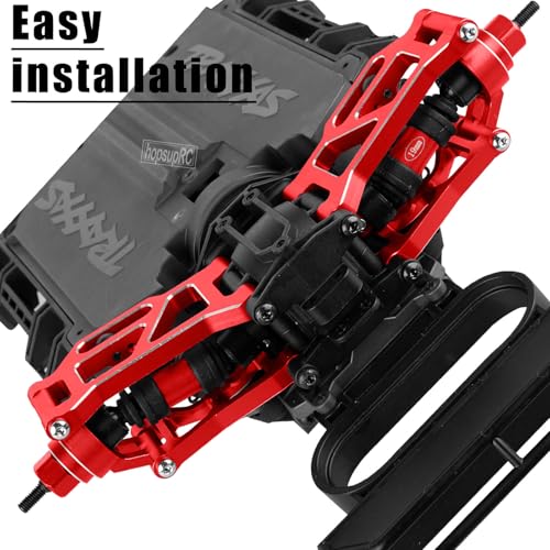 RC Upgrade Parts for Mini Rally VXL Ford RS200/Mini Slash 4X4,(108046-1)(108164-1),Drive Shaft CVD&Suspension Arms&Front Steering Block Knuckles&Rear Hubs&C-Hubs Caster Blocks,Red - color: Red(parts)