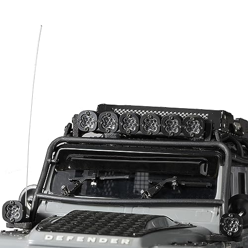 6 LED Lights Roof Lamp Headlights Multi-Function Spot Light Bar Compatible for Axial SCX24 TRX4M 1/24 1/18 RC Crawler Car Upgrade Parts - color: Headlights