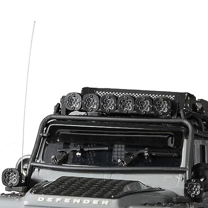 6 LED Lights Roof Lamp Headlights Multi-Function Spot Light Bar Compatible for Axial SCX24 TRX4M 1/24 1/18 RC Crawler Car Upgrade Parts - color: Headlights
