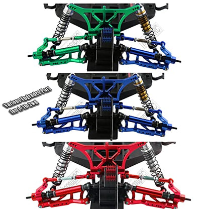 45# Stainless Steel Drive Shaft CVD Axles,Upgrades Part for 1/10 Stampede/Rustler VXL 2WD,Aluminum Suspension A Arm,Alloy Caster Block & Steering Blocks & Rear Stub Axle Carriers,Green - color: Green