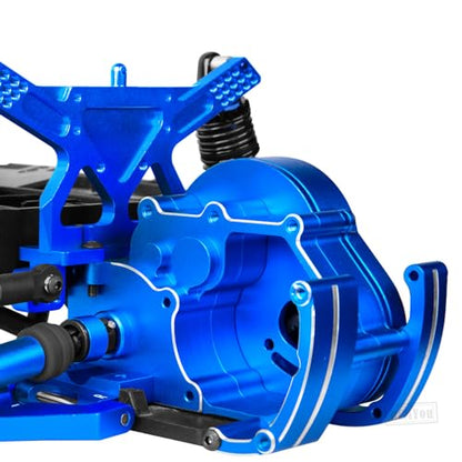 Aluminum Transmission Gearbox & Drive Shaft Axles Upgrades Part for 1/10 Slash 2WD(VXL),Stampede 2WD(VXL) 2WD,Rustler 2WD(VXL),Navy Blue - color: Navy Blue - (Transmission Gearbox & Drive Shaft)