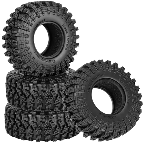 RC 1.3 Soft Silicone Rubber Wheel Tires for 1/18 TRX4M/Ascent-18/FMS 1/24 SCX24 RC Crawler,1.3" Soft Mud Terrain/Rock Crawling/Swamp Claw Mud Terrain/Road RC Tires 4Pcs,Style (C) - style: 4Pcs 1.3 Rubber Wheel - (C)