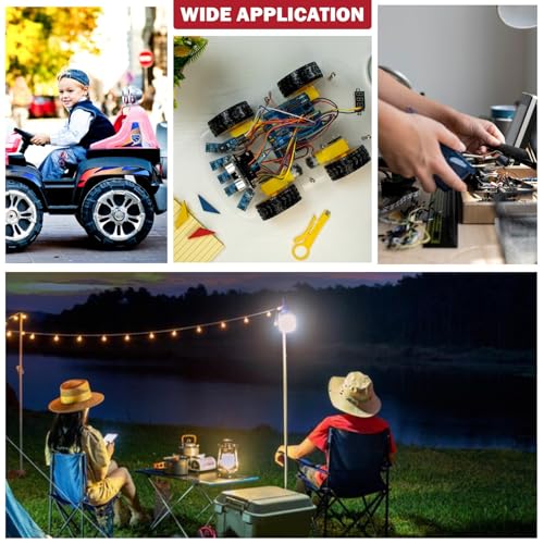 2 Pack Power Wheel DIY Adapter for Bauer 20V Battery Dock, Power Connector with Fuse and Wire Terminals, 14AWG Wire for RC Toy Car, Truck, and E-Bike(No Battery) - style: 2pcs for Bauer 20v